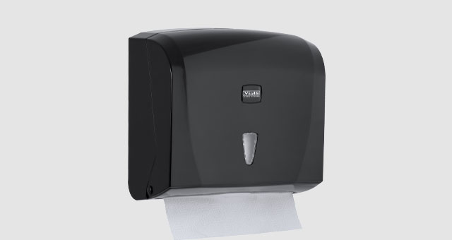 C-V Kağıt Havlu Dispenseri Kapasite 300 Havlu  (Siyah)