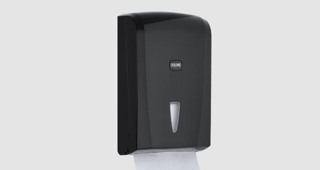 C-V Kağıt Havlu Dispenseri Kapasite 600 Havlu  (Siyah)